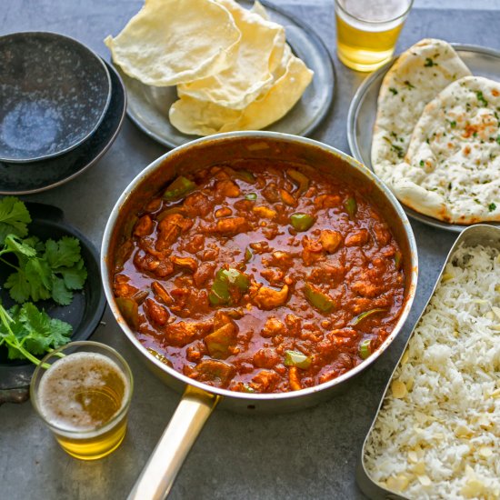 Chicken Green Pepper Madras Curry