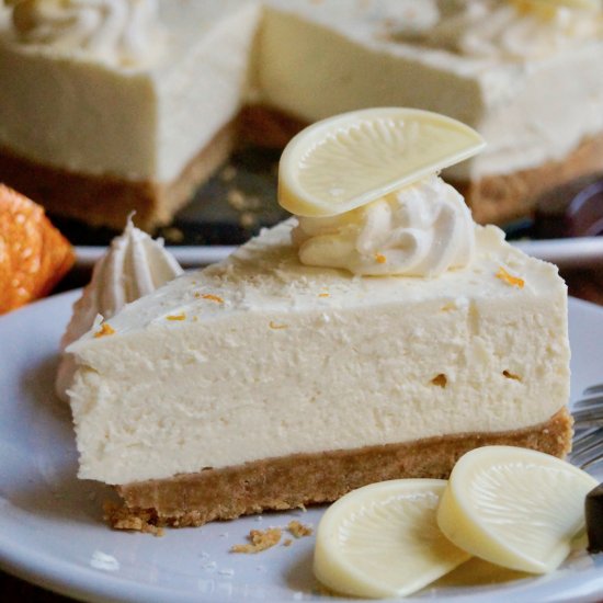 white chocolate orange cheesecake