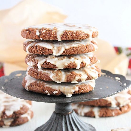 Iced Molasses Cookies