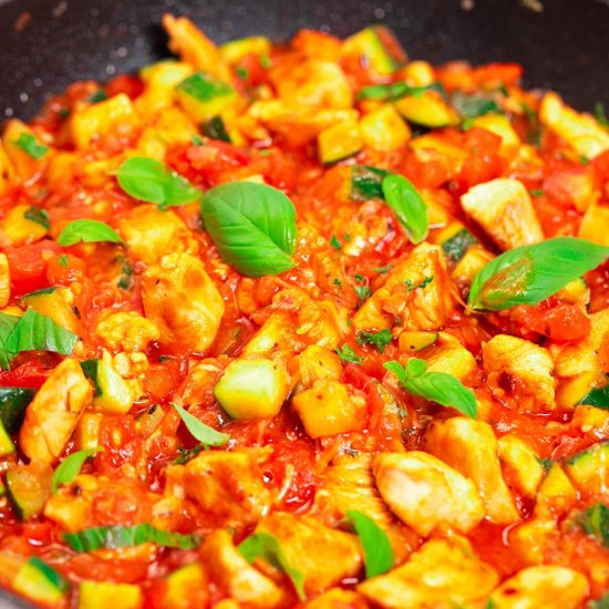 Italian Chicken Zucchini Skillet