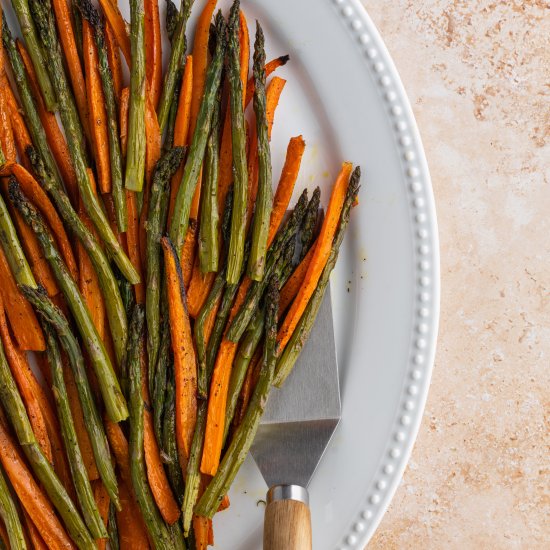 Roasted Asparagus and Carrots