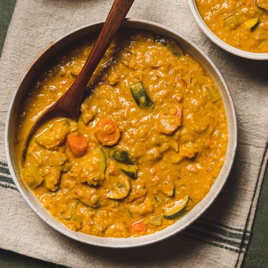 Creamy Kabocha Lentil Curry