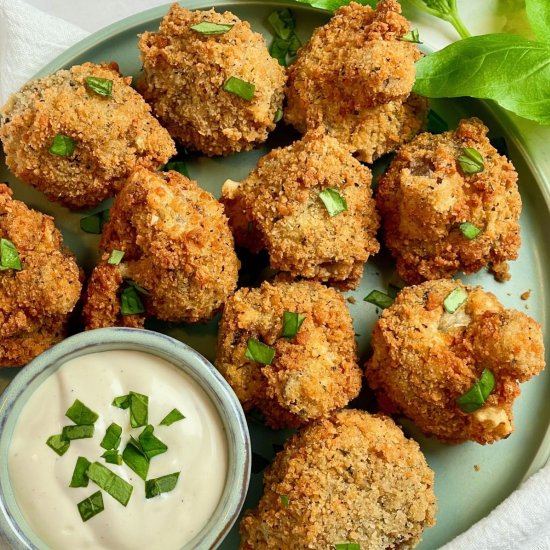 Vegan Breaded Mushrooms