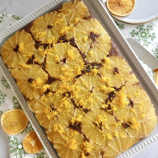 Orange Upside Down Chocolate Cake