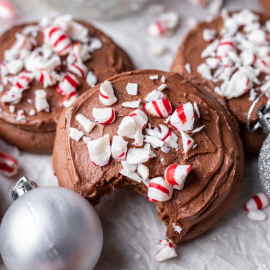 Frosted Chocolate Peppermint Cookie