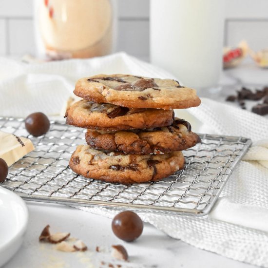 Salted Malted Chocolate Chip Cookie