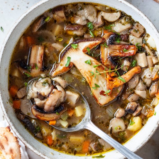 Easy Vegan Mushroom Soup