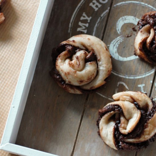 Vegan Orange Nutella Pastry Swirls