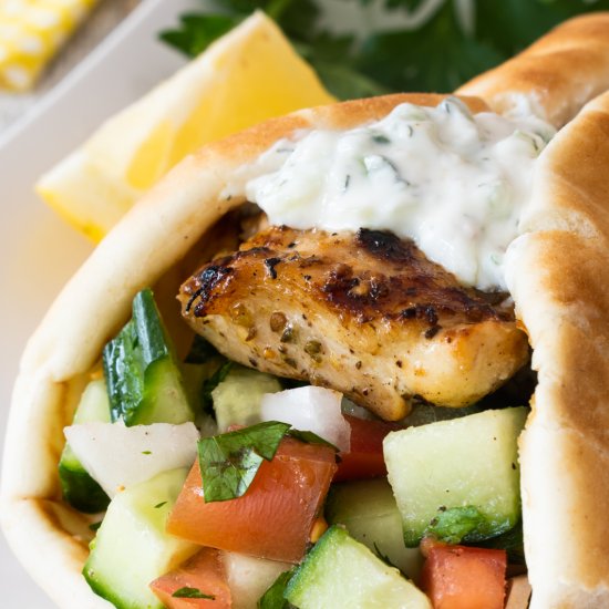 Greek Chicken Gyros