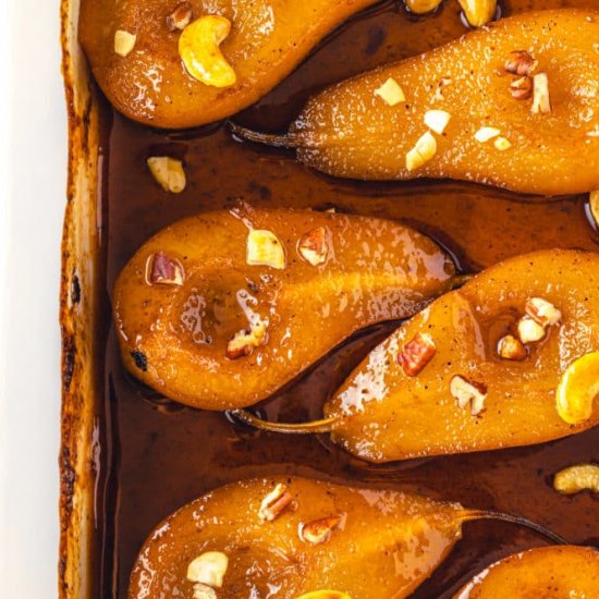 Spiced Honey Roasted Pears