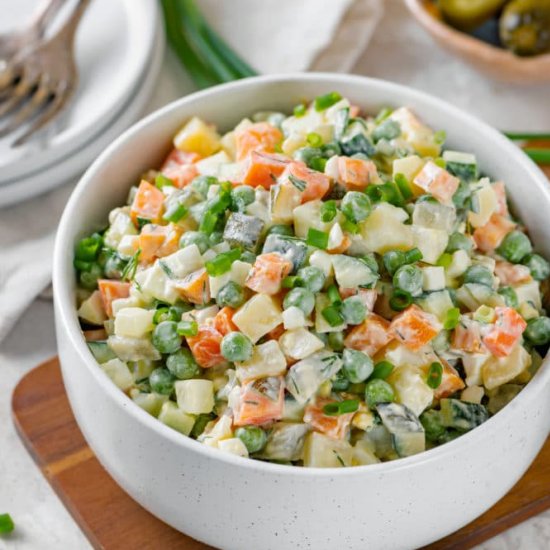 Simple and Classic Olivier Salad