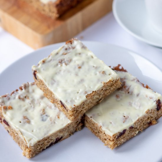 Cranberry White Chocolate Flapjacks