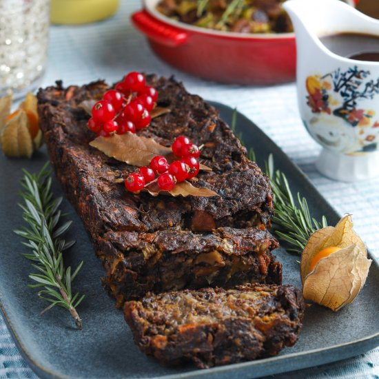 Nut Roast with Port & Porcini Gravy