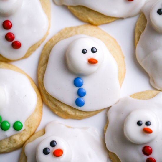 Easy Melted Snowman Cookies