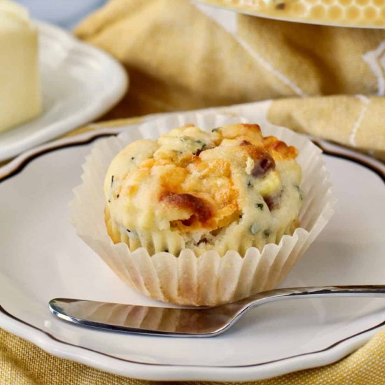 Cheddar, Bacon, & Potato Muffins