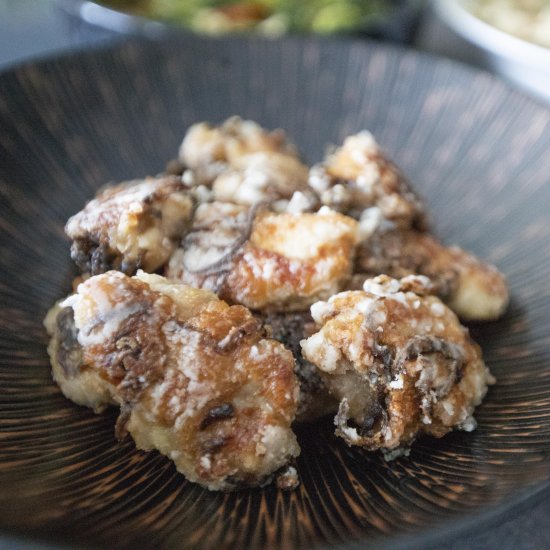 Pan-fried chicken with shio kombu