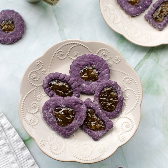 Ube Thumbprint Cookies