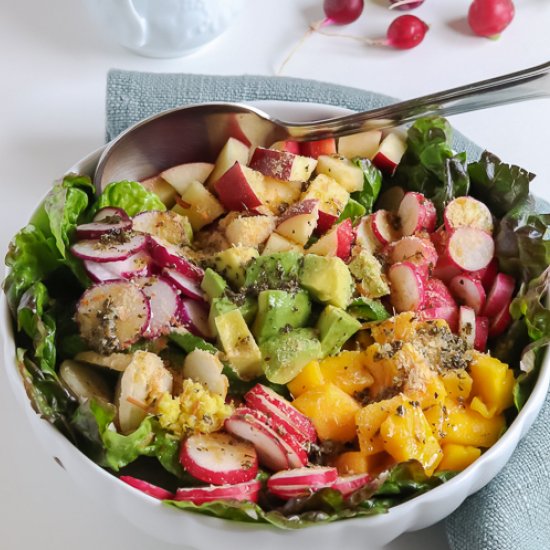 Radish mango salad