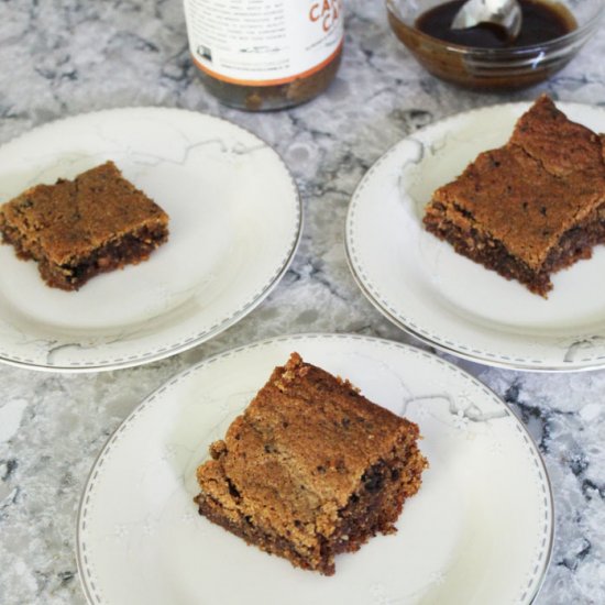 Caramel Almond Butter Cookie Bars