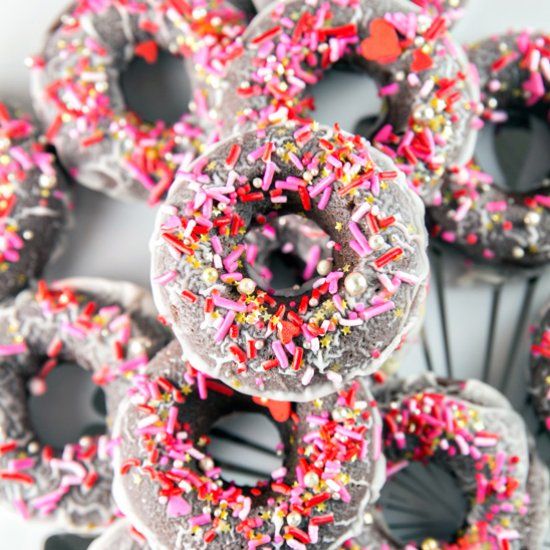 Baked Peppermint Mocha Donuts