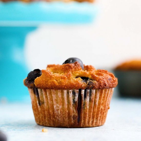 Almond Flour Blueberry Muffins