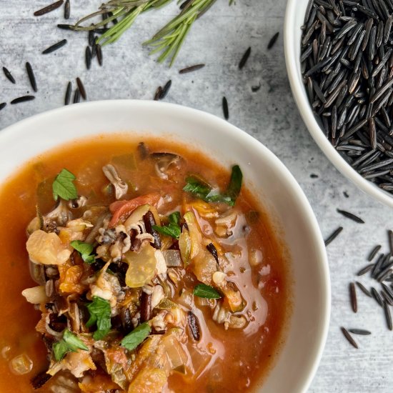 Tomato Wild Rice Soup