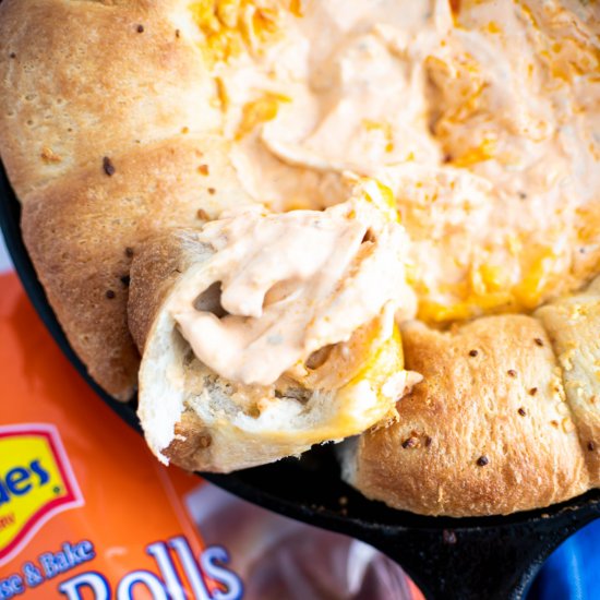 Buffalo Chicken Dip Pull Apart Roll