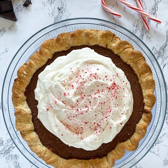 Chocolate Peppermint Cream Pie