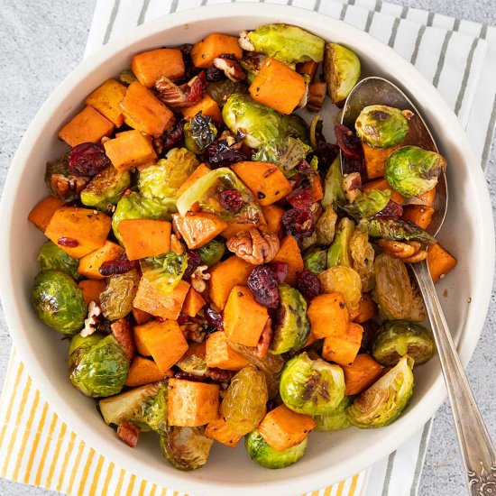 Brussels Sprouts and Sweet Potatoes