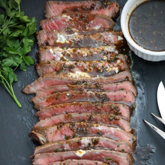 London Broil with Herb Butter