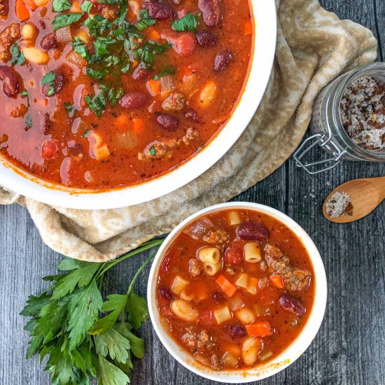 Easy Pasta e Fagioli Soup