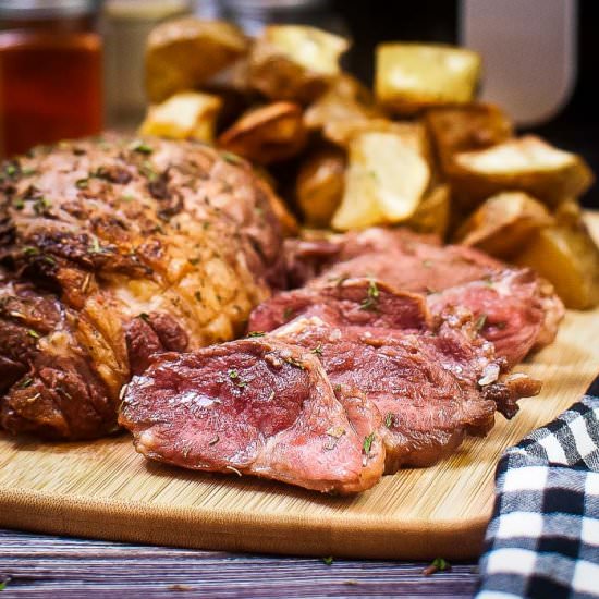 Air Fryer Lamb and Potatoes