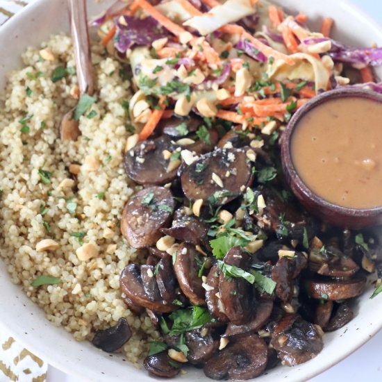 Sesame Ginger Mushroom Bowl