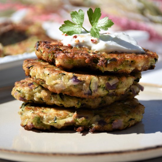 Zucchini & Feta Cheese Fritters