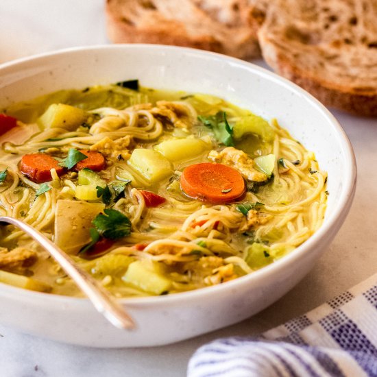 Vegan Chicken Noodle Soup