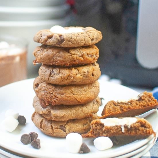 Air fryer hot cocoa cookies