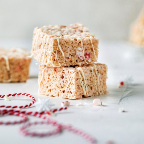 Peppermint Rice Crispy Treats