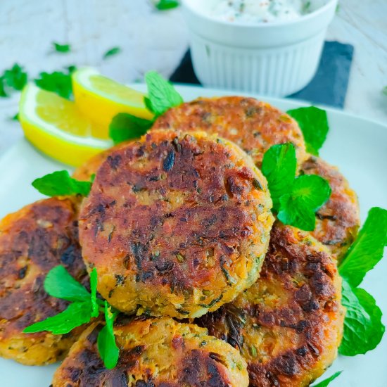 Easy Chickpea Patties | Chana Tikki