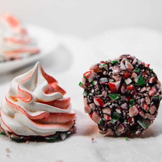 Chocolate Peppermint Meringues