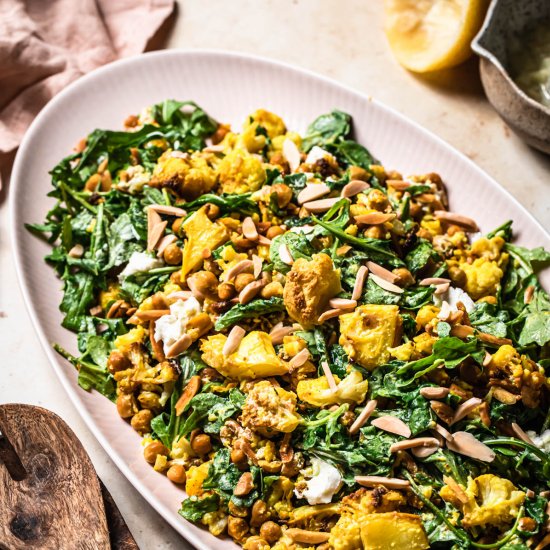 Roasted Cauliflower Chickpea Salad