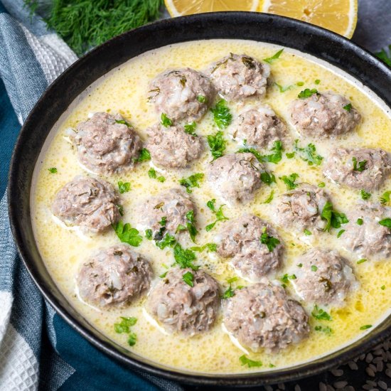 Giouvarlakia (Greek Meatball Soup)