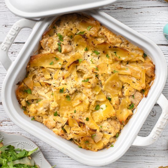 Nontraditional Savory Noodle Kugel