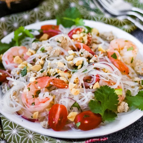 Yum Woon Sen or Thai Glass Noodle