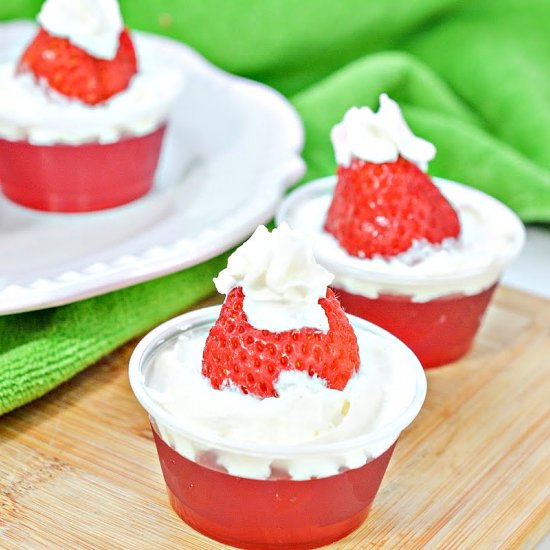 Keto Santa Hat Jello Shots