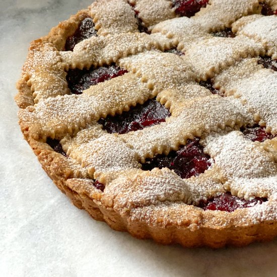 Cranberry Linzer Torte