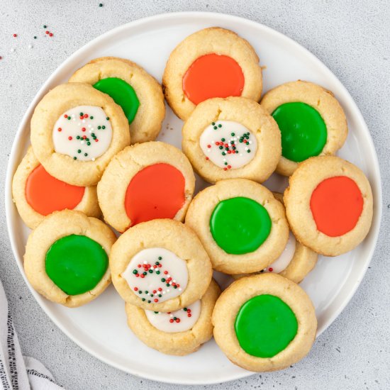 Iced Thumbprint Cookies