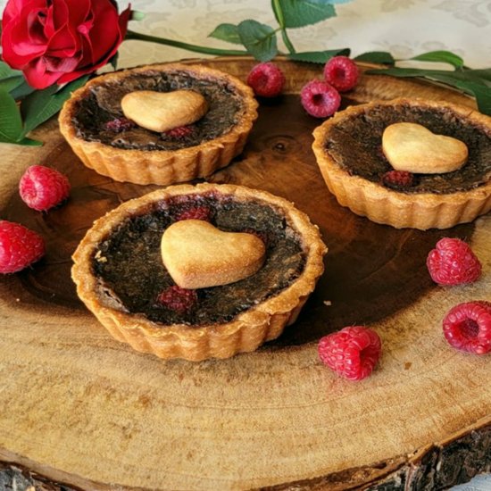 Rustic Chocolate Raspberry Tarts