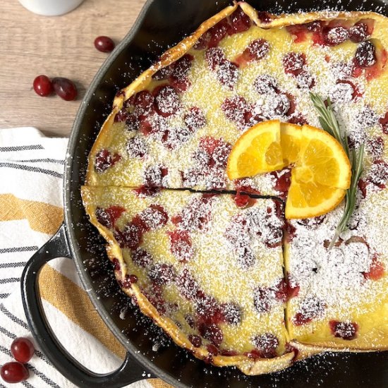 Cranberry Orange Dutch Baby Pancake