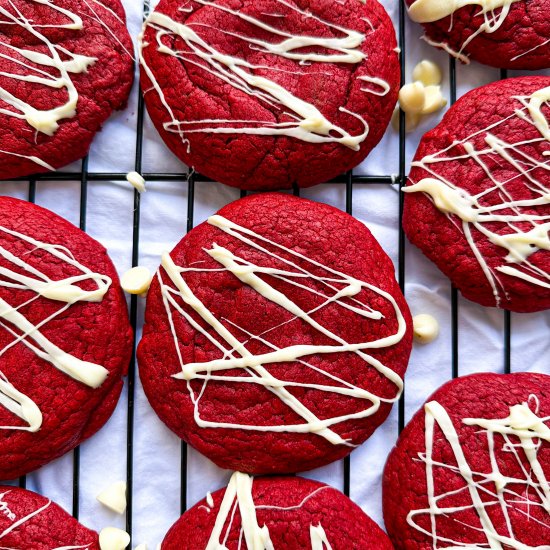 Red Velvet Cookies (Using Cake Mix)