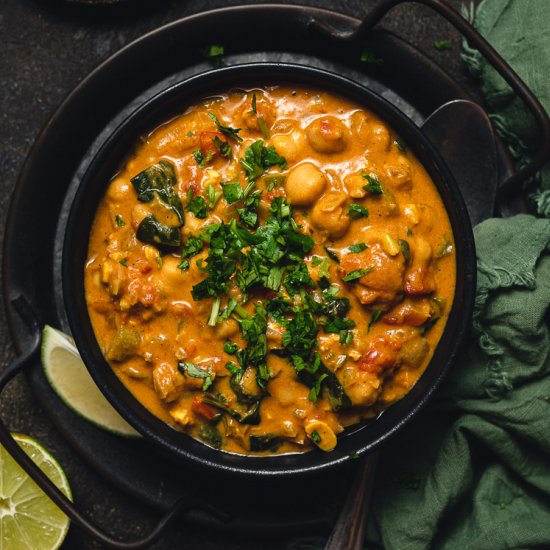 Tempeh Chickpea Peanut Curry